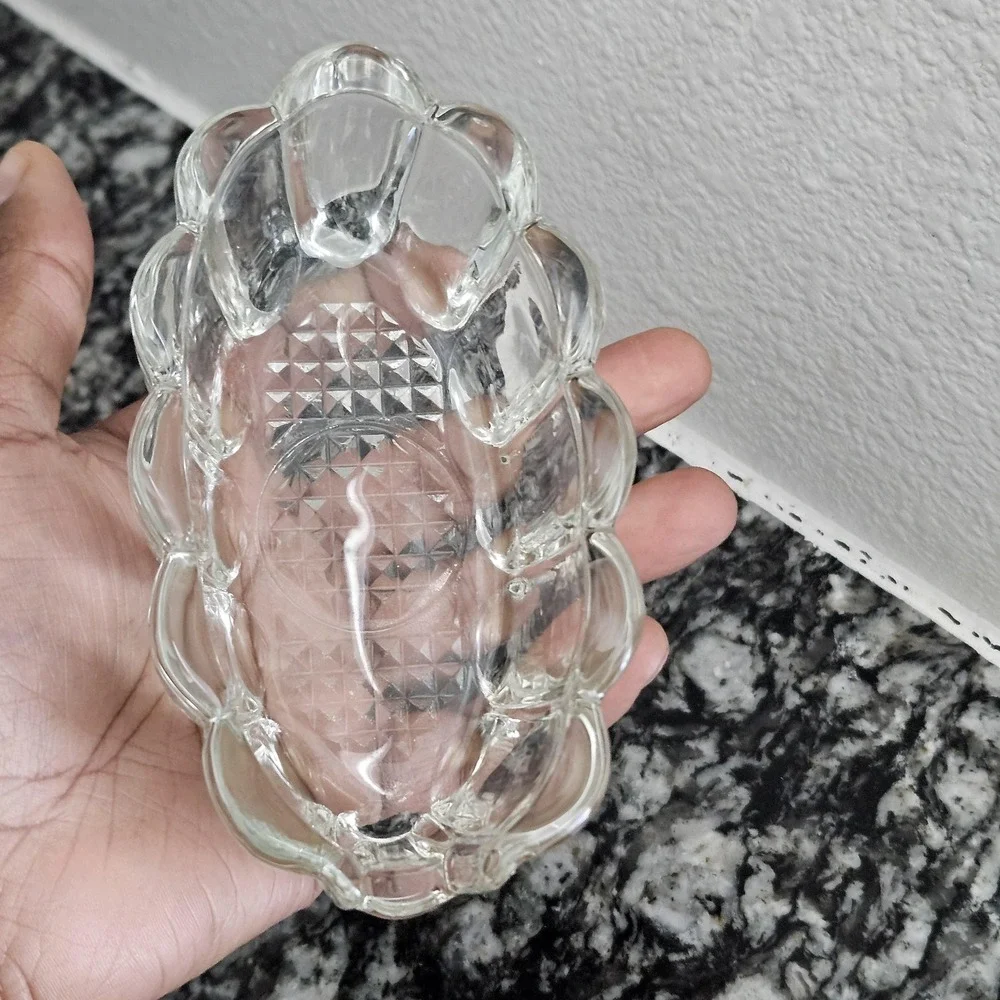 vintage Princess House crystal utensil‎ spoon and fork holder
